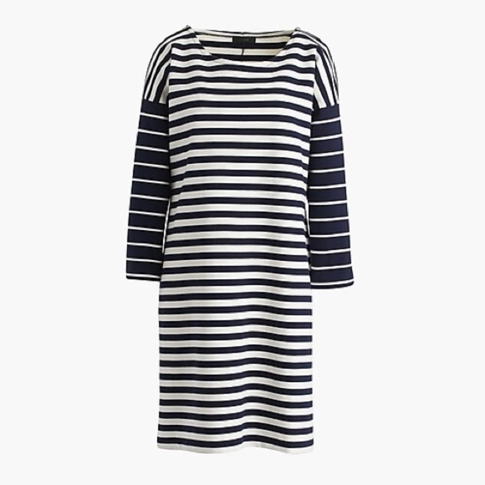 J Crew Striped Ponte Dress - M